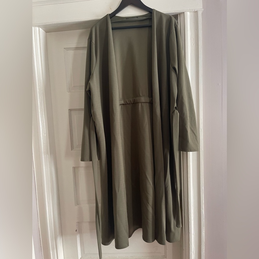 Olive green duster